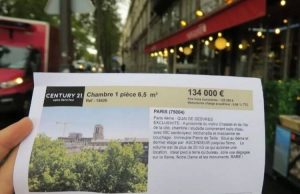 Une annonce immobilière de Century 21 pour une chambre de 6,5 m2 à Paris pour 134.000 euros