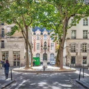 La place Furstemberg dans le quartier de Saint-Germain des Près dans le 6e arrondissement de Paris