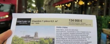 Une annonce immobilière de Century 21 pour une chambre de 6,5 m2 à Paris pour 134.000 euros