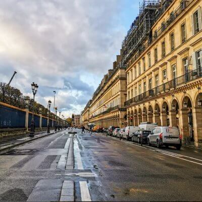 La rue de Rivoli dans le 4e arrondissement de paris
